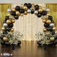 thumbnail image 2 of PMU New Year's Eve Party Supplies "Happy New Year" 12 Pcs New Year Black 15 Inch Balloon Weight Centerpiece Decoration, 2 of 7