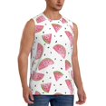 thumbnail image 2 of Fotbe Watermelon Men's Camiseta sin Mangas Estampada para Hombres, Playera Casual para Gimnasio, Entrenamiento, Playa-3X-Large, 2 of 7