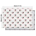 thumbnail image 6 of White Cow Head Dot Pattern Summer Placemats Table Placemats Set Of 4-Linen Kitchen Washable Placemats Table Mats 11.8"x17.7" Non-Slip Heat Resistant, 6 of 6