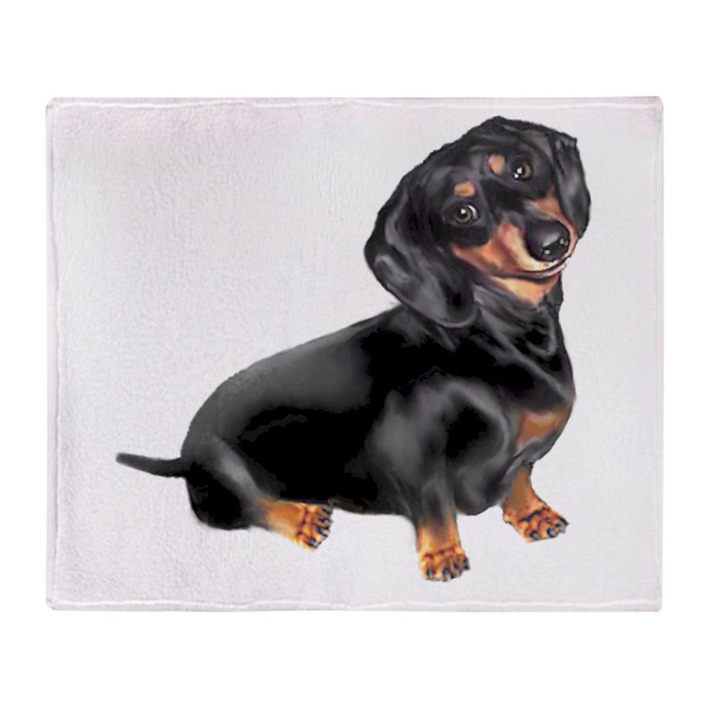 CafePress BlackTan Dachshund Soft Fleece Throw Blanket, 50"x60