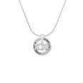 thumbnail image 2 of Delight Jewelry Silvertone XOXO Gymnastics Ring Charm Necklace, 18", 2 of 4