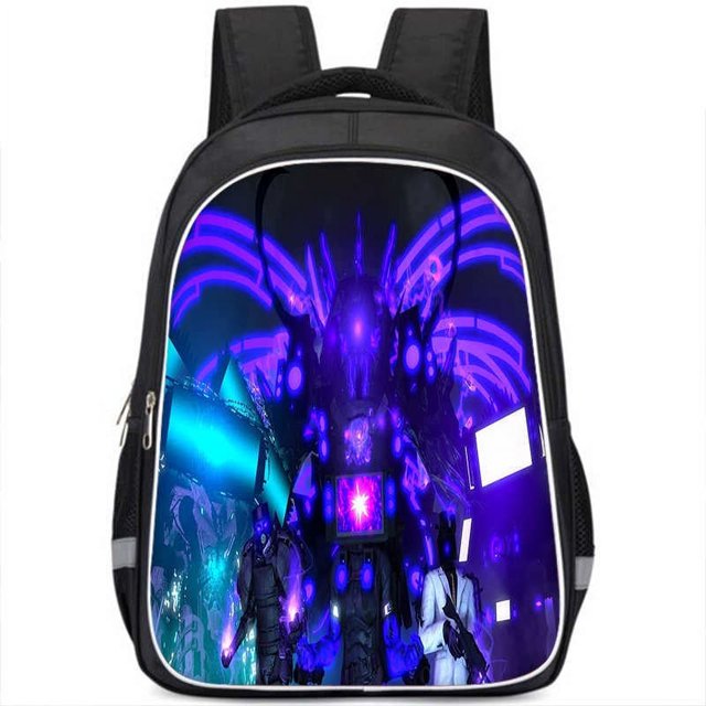 New Titan Clockman Backpack Sword-holding Titan Clockman Schoolbag Large Capacity Double-layer Primary School Kindergarten Backpack