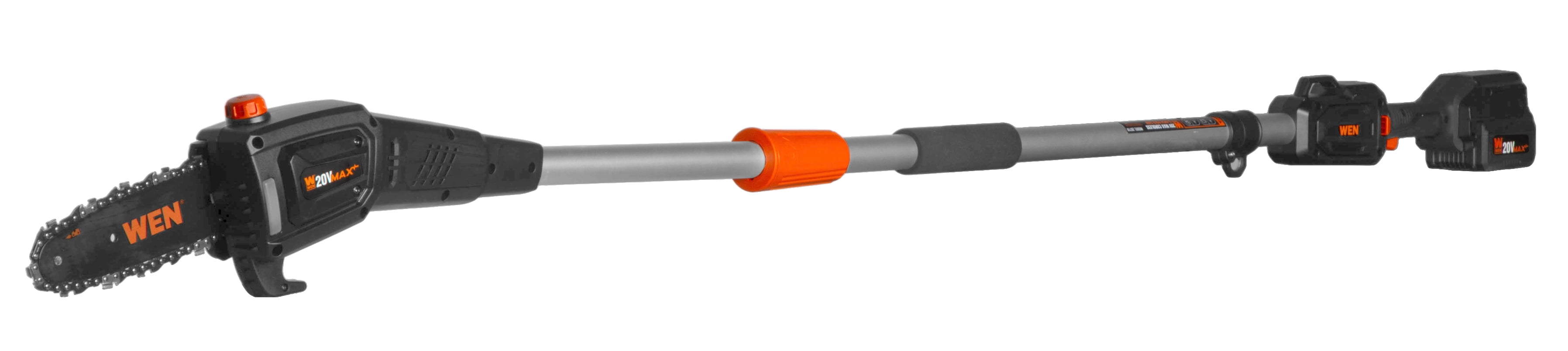 WEN 20V Max Cordless 8-Inch Pole Saw with 14.5-Foot Reach, 4Ah Battery, and Charger