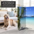 thumbnail image 5 of 3 ft. Short Double Sided Beach Canvas Folding Screen, 5 of 7
