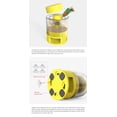 thumbnail image 4 of Dispensador automático de comida para mascotas Yjmei blanco y amarillo, dispensador interactivo de comida para perros, comedero con resorte para mascotas, juguete de rompecabezas, 4 of 4