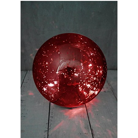 4 5 Led Lighted Color Changing Red Mercury Glass Ball Christmas