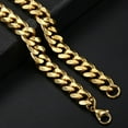 thumbnail image 4 of YTTAL 3/5/7/9mm Wide 16"-24" Mens Gold Plated Stainless Steel Chain Cuban Curb Necklace, 4 of 14