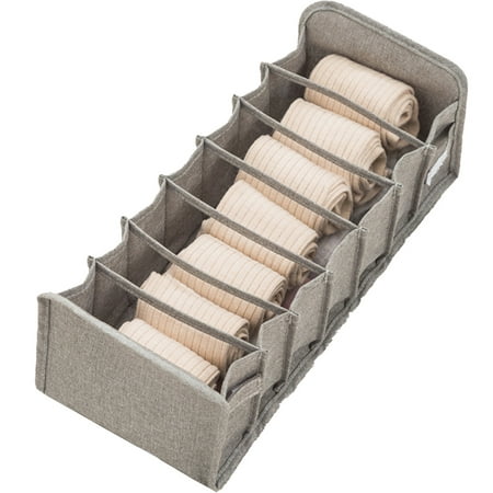 

Ghopy Underwear Organizer Washable Closet Drawer Divider Household Durable Underwear Storage Box for Clothes Socks Bra Ties