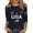 Navy #041, variant on 4th of July Shirts Women Plus Size 3/4 Sleeve T Shirts Loose Red White and Blue Print Pullover USA 250th Anniversary Celebration Party Tops Independence Day Patriotic Crew Neck Blouses Wine XL