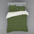 thumbnail image 2 of Ambesonne Christmas Bedding Set 3 Pcs, Candy Canes, Twin, Green Red White, 2 of 3