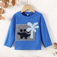 thumbnail image 2 of Zwiiyzr Unisex Kids Solid Cotton Sweatshirt T-Shirt 2-7 Years Toddler Baby Boys Girls Crewneck Long Sleeve Pullover Tops Blouse Blue, 2 of 9