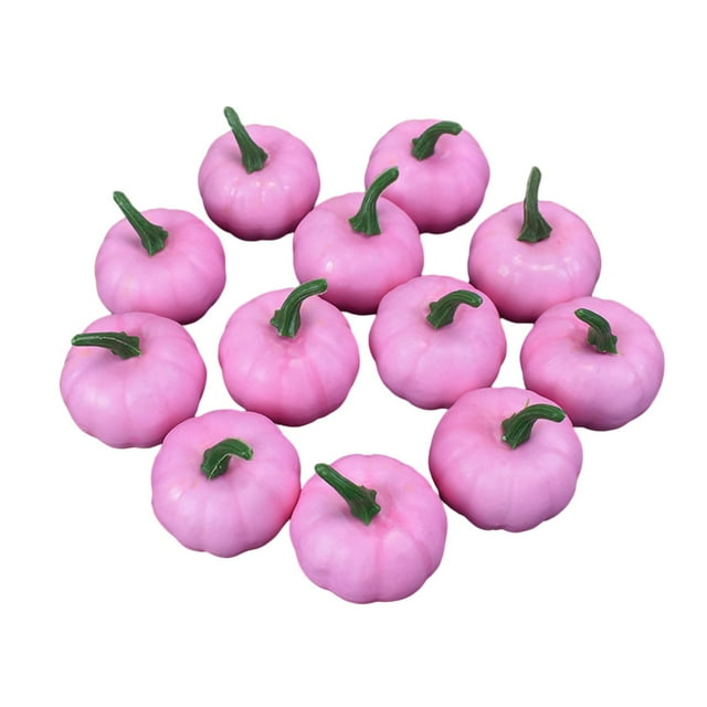 12 piezas de calabazas falsas, modelo de verduras artificiales, Mini calabazas de espuma falsas para Halloween, Baby Shower, adorno de otoño para el