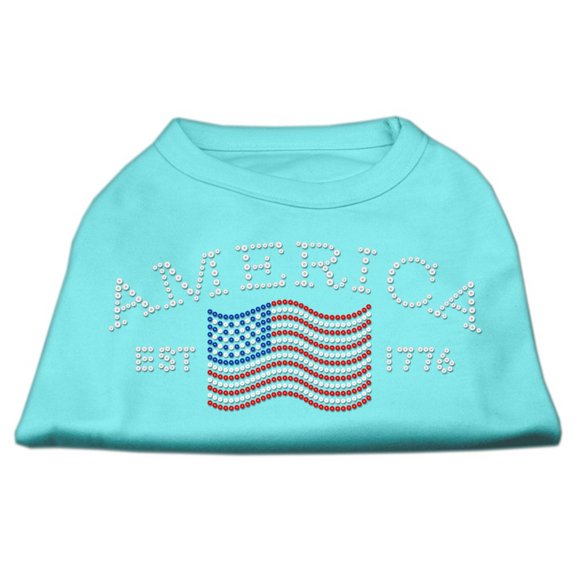 Classic American Rhinestone Shirts Aqua XS (8)