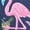 Sunny Flamingo Navy, variant on Men's Swim Trunks, 6.5" Inseam (Available in S-XL)