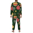 thumbnail image 7 of Salouo Christmas Print Button-Front Long Sleeve Pajama Set for Men, Soft 2Pjs Men's Long Sleeve Sleepwear -Medium, 7 of 7