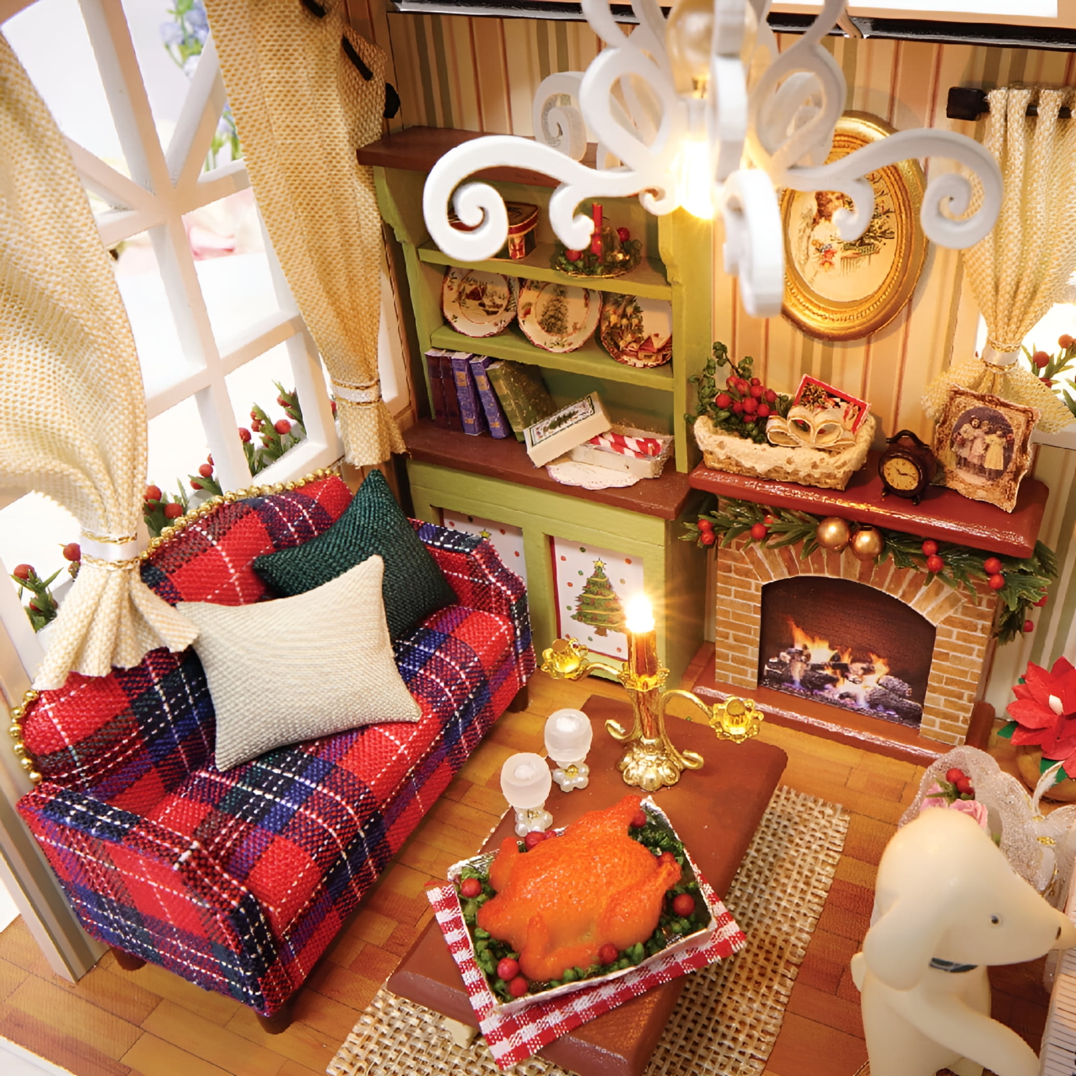 BESTSKY 2026 New Diy Dollhouse Wooden Room Assemble Kit Home Decoration Miniature House Model Self-Installed Simulation Dollhouse,For Home Decor,Crafting,Collecting,Diy Projects