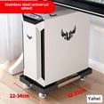 thumbnail image 1 of Support de Tour d'Ordinateur à Hauteur Réglable avec Roulettes en Acier Robustes de 1,5 Po - Installation Sans Perçage, Base Universelle Mobile pour l'Organisation de l'Espace de Bureau, Construction en Métal Robuste, à un Seul Niveau, 1 of 6