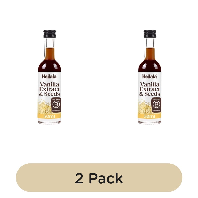 Heilala Vanilla Extract with Seed 50ml, British Import (Pack of 2)