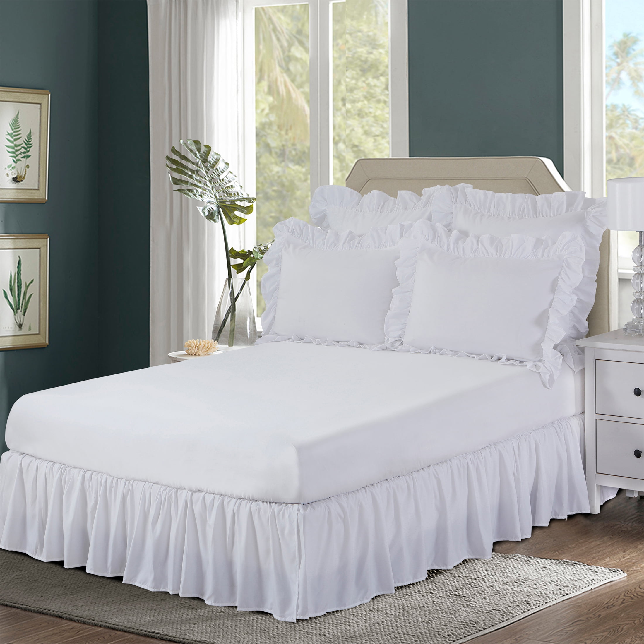 Bed Maker's Wrap-Around Ruffled Bedding Bed Skirt
