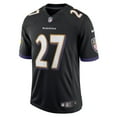 thumbnail image 2 of Men's Nike J.K. Dobbins Black Baltimore Ravens Vapor Limited Jersey, 2 of 3