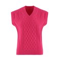 thumbnail image 4 of Aloohaidyvio Sweaters for Women,Fashion Women Casual V-Neck Hollow Diamond Knitted Vest Sweater Vest, 4 of 5
