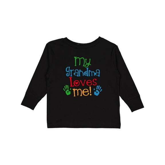 Inktastic My Grandma Loves Me Boys or Girls Long Sleeve Toddler T-Shirt