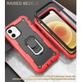 thumbnail image 5 of iPhone 12 Mini Case - Heavy Duty Hybrid Rugged Dual Layer Protective Shockproof Kickstand Cover with Ring Holder for Apple iPhone 12 Mini 5.4", K, 5 of 7