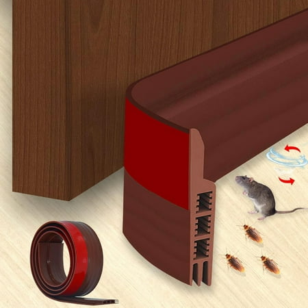 

Qxpztk Door Draft Stopper for Bottom of Door Adjustable Weather Stripping Door Seal for Cold Insulation Under Door Sweep for Exterior & Interior Doors Door Bottom Seal Blocker Noise (39inch Brown)