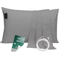 thumbnail image 3 of GRUENERDE Grounding Pillowcase Queen Conductive Grounding Pillow Cases Organic Cotton Grounding Sheets with 15ft Grounding Cord for Better Sleep Pain Relief Improve Energy 20X36in White, 3 of 6
