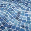 ReaLife Machine Washable Indoor Outdoor - Mat Rug Foldable Printed Thin Lightweight Cushioned Fade Resistant Patio Deck Dock Porch Pool Balcony Camping - Emery- Blue 4' x 6'