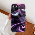 thumbnail image 2 of Valentine's Day Glitter Hearts iPhone Case with Swirling Purple Vortex Pink Sakuras Compatible with iPhone 11/12/13/14/15/16 (Pro Max/Plus), 2 of 9