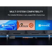 Mini PC with AMD Ryzen 7 8845HS, Upto 5.1GHz, Desktop Computer with 32G DDR5, 512G PCIE4.0 SSD, Windows 11 Pro, HDMI/USB-C, 4K Triple Display, Radeon 780M Graphics, 2.5Gbps LAN, WiFi6E, VESA
