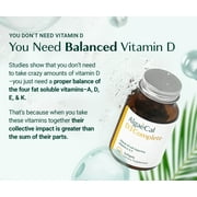 AlgaeCal D3 Complete - Vitamin D3 1000 IU and K2 with A, D, E & K Vitamins for Immune Support, 60 Softgels