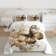 thumbnail image 2 of Manfei Flying Butterfly 3 Pieces Queen Comforter Set for Teens Adults,Chic Flowers Ultra Soft Bedding Sets,Exotic Style Bedding Comforter Set Breathable,Microfiber Bedroom Decor,Reversible, 2 of 8