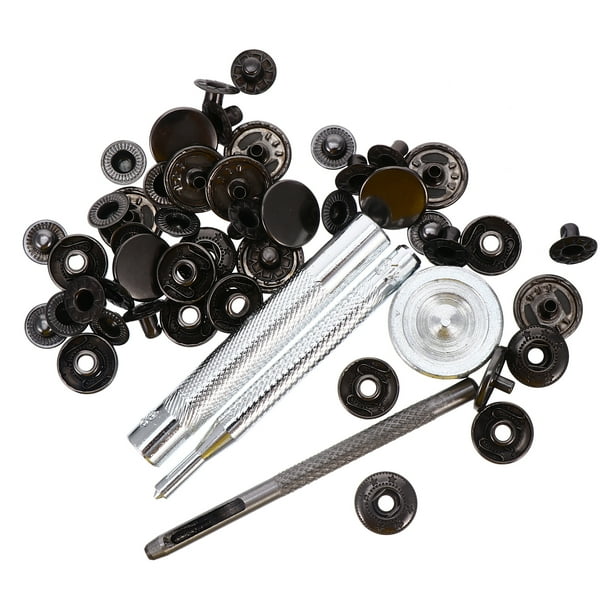 12 Sets Heavy Duty Leather Snap Fasteners Kit Leather Rivets and Snaps