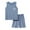 Light Blue, variant on Men's Sleepwear Set Modal Cotton Polyester Tank Top & Shorts Casual Loose Home Wear Comfortable Summer Pajama Set for Men M - 4XL Plus Size Soft Breathable Loungewear