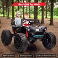 thumbnail image 3 of Ataucjin 24V 10Ah 2 Seaters Ride on UTV with Remote Control, 17" Extra Large EVA Wheels & 20.5“ Wide Seat 4WD Electric Vehicle with Metal Suspension,Music,LED Lights, 3 of 6