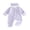 Purple, variant on Svuitmsl Premium Newborn Baby Girl Hospital Going Home Outfit Spring Fall Winter Clothes Plaid Gingham Footed Romper Long Sleeve Ruffled Zipper Footie Jumpsuit with Headband