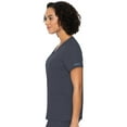 thumbnail image 2 of Med Couture Scrub Top for Women, V-Neck with 4 Pocket, Ultra Soft, 2-Way Stretch and Wrinkle-Free Fabric Plus Size - MC7468, 5XL, Pewter, 2 of 4