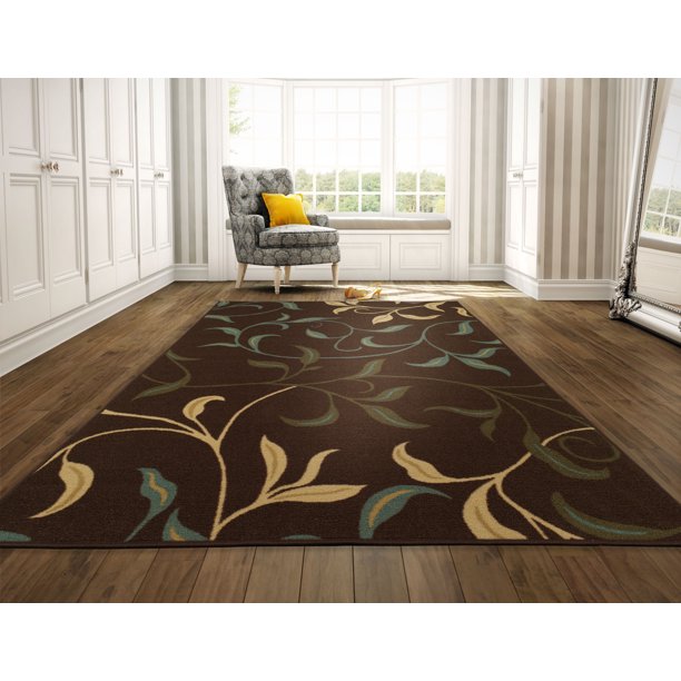 Ottomanson Ottohome Floral Contemporary Modern Area Rug