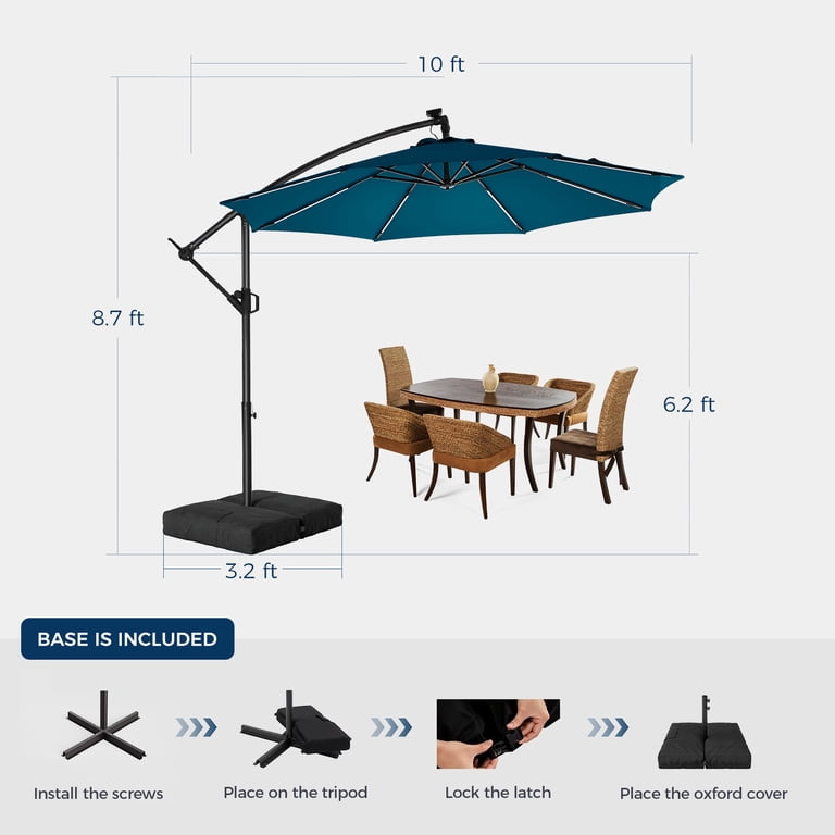 7.5x11 replacement patio umbrella 11' Foot Patio Umbrella Replacement Canopy