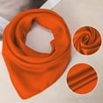 thumbnail image 3 of Riforla Pure Color Small Square Scarf 70x70cm for Women Polka Pattern Neck Scarf Ribbon Kerchief Versatile Orange, 3 of 3