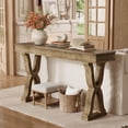 thumbnail image 5 of Tribesigns 63-Inch Solid Wood Console Table, Farmhouse Narrow Entryway Table with X-Shaped Legs for Living Room, Hallway, or Foyer, 5 of 8