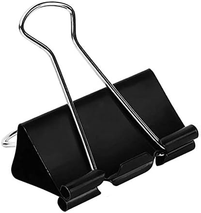 Tekola Extra Large Binder Clips (36 Pack) 2 Inch, Big Paper Clamps for Office Supplies, Black