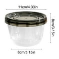 thumbnail image 3 of XYRSRUW Refrigerator Storage Containers, Food Preservation Containers with Lids, Small Lunch Boxes for Soup and Snacks, Stackable Food Packaging Boxes for Kitchen Organization(Black), 3 of 6