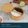 thumbnail image 6 of Kitchendao Bamboo Spice Cellar with Swivel Lid and Built-in Spoon, Dual 7oz, 6 of 7