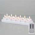 thumbnail image 1 of PChero Uppladdningsbara LED Värmeljus 12-pack - Fjärrkontroll & Timer för Fest/Dekoration 12 st med laddningsbas, 1 of 5