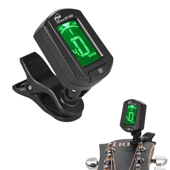 eno ET-33U Portable Clip-On Tuner LCD Display for Guitar Chromatic Ukulele