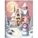 thumbnail image 1 of Pintura de diamantes 5D DIY, paisaje de Casa de muñeco de nieve de Navidad, punto de cruz, bordado de diamantes, mosaico romántico, Luna rosa, diamantes de imitación W1, 1 of 4