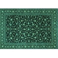 thumbnail image 1 of Ahgly Company Machine Washable Indoor Rectangle Persian Turquoise Blue Traditional Area Rugs, 4' x 6', 1 of 4